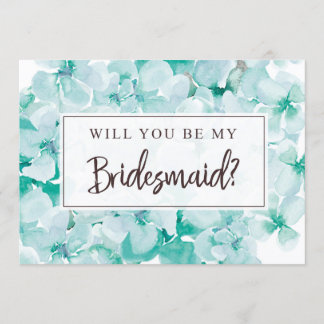 Convite Placa de Proposta Bridesmaid | Cerceta