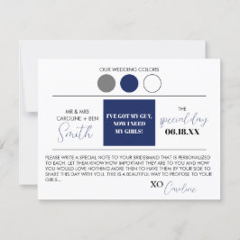 Convite Placa de Proposta Bridesmaid da Paleta de Cores