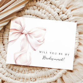 Convite Placa de Proposta da Bridesmaid do Arco rosa