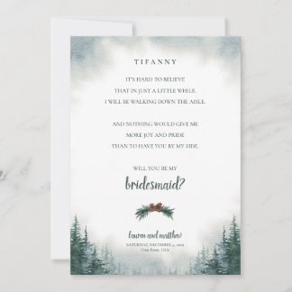 Convite Placa de Proposta de Bridesmaid da Festa de casame