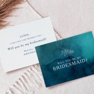 Convite Placa de Proposta de Bridesmaid de Pontes do Ocean