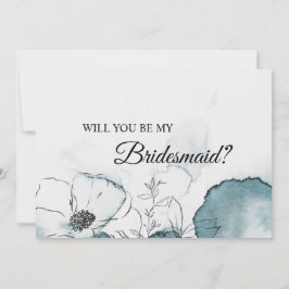 Convite Placa de Proposta de Bridesmaid do Sketch da Colun