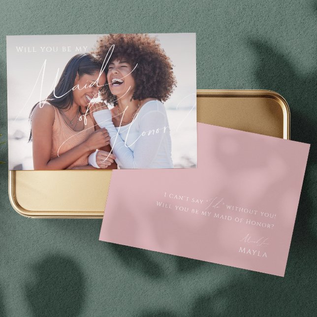Convite Placa de Proposta de Madrinha de casamento de Foto (Criador carregado)