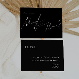 Convite Placa de Proposta de Madrinha de casamento de Scri