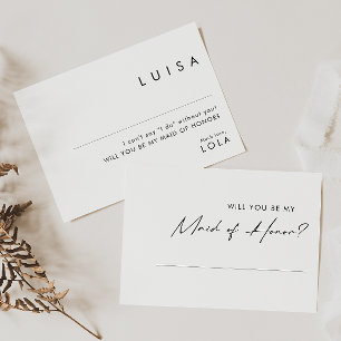 Convite Placa de Proposta de Madrinha de casamento Mínima 
