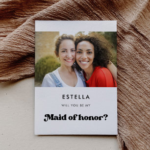 Convite placa de proposta de Madrinha de casamento retrô