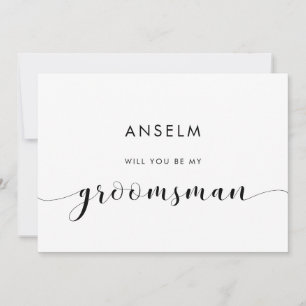 Convite Placa de Proposta de Padrinho de casamento Branco