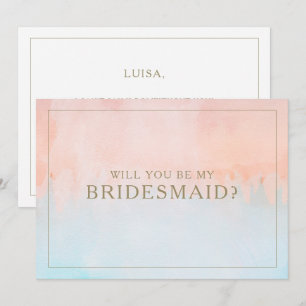 Convite Placa de Proposta de Ponta de Watercolor de Verão