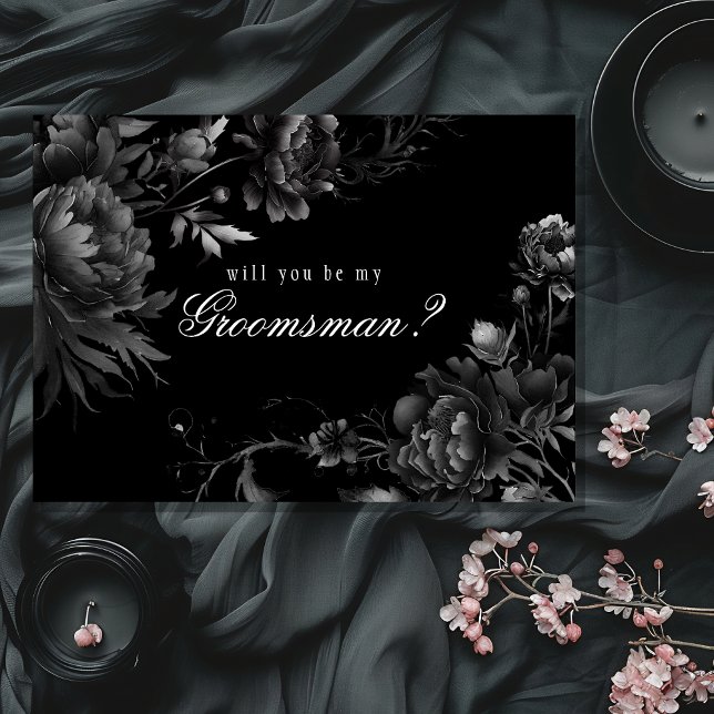 Convite Placa de Proposta do Padrinho de casamento Gótico  (Criador carregado)