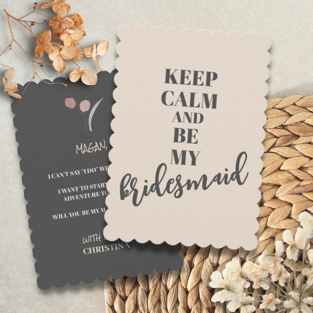 Convite Placa de Proposta Exclusiva da Bridesmaid Minimali (Criador carregado)