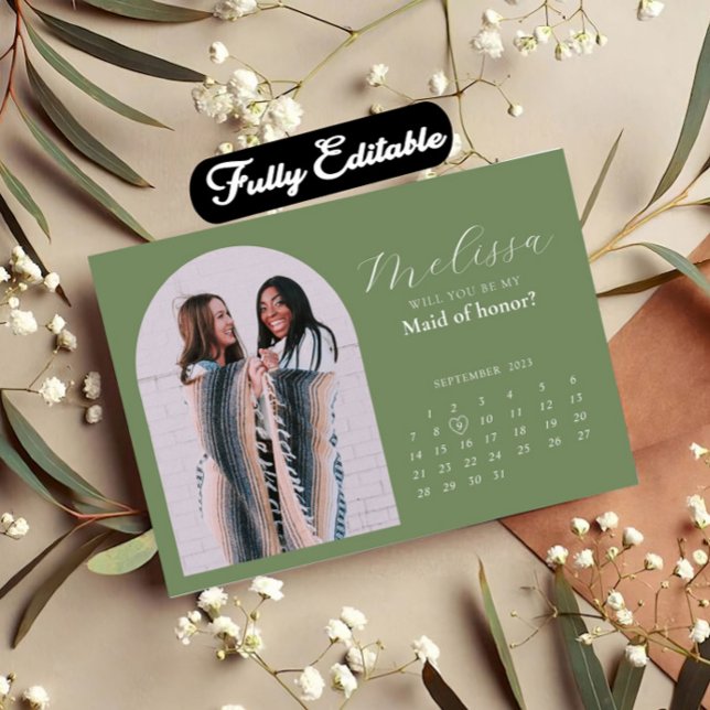 Convite Placa de Proposta Mínima de Ponta de Arch Verde Cl (Criador carregado)