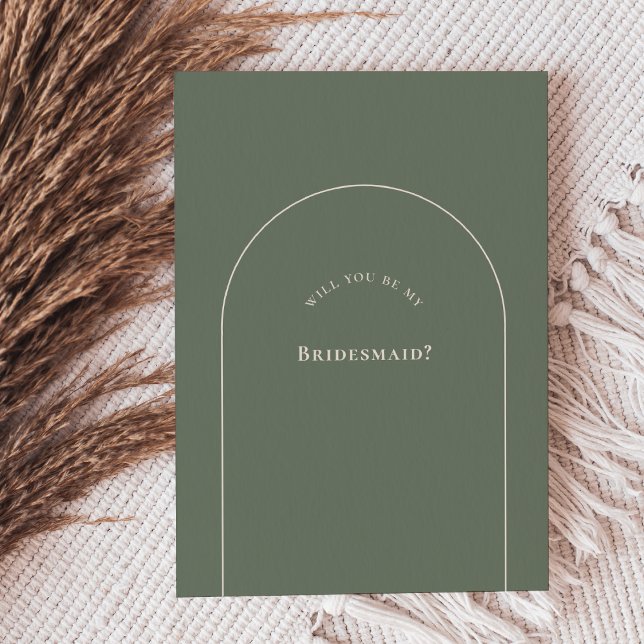 Convite Placa de Proposta Simples de Sage Boho (Criador carregado)