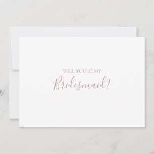 Convite Placa de Proposta Simples Elegante de Bridesmaid R