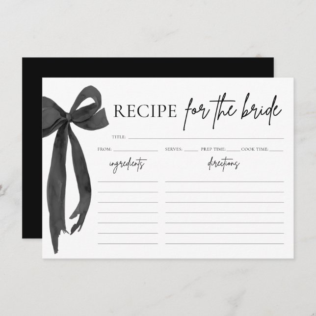 Convite Placa de recebimento do Chá de panela preto Elegan (Frente/Verso)