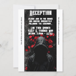 Convite Placa de recepção 3,5x7 assombrando prados Adeline