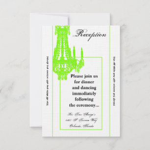 Convite Placa de recepção Crystal Chandelier Glitz Glam 3,