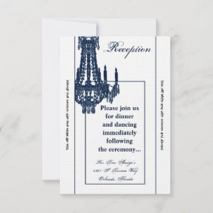 Convite Placa de recepção Crystal Chandelier Glitz Glam 3,