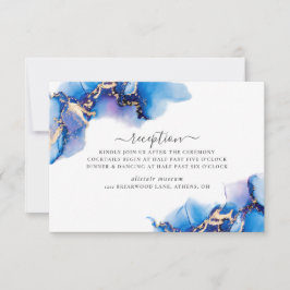 Convite Placa de recepção de abstrato Watercolor