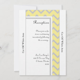 Convite Placa de Recepção de casamento Amarelo/Cinza Moder