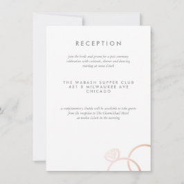 Convite Placa de Recepção de casamento de anéis Dourados d