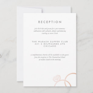 Convite Placa de Recepção de casamento de anéis Dourados d