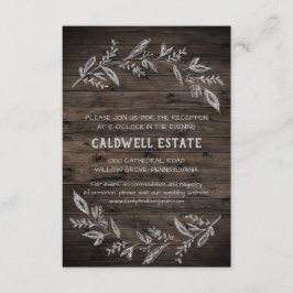 Convite Placa de Recepção de casamento de madeira de ramif