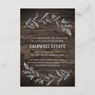 Convite Placa de Recepção de casamento de madeira de ramif