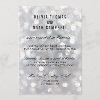 Convite Placa de Recepção de casamento Elegante para Cinza