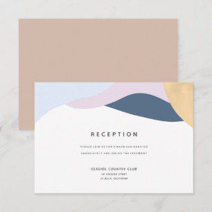Convite Placa de Recepção de casamento em forma de Abstr
