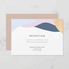 Convite Placa de Recepção de casamento em forma de Abstrat