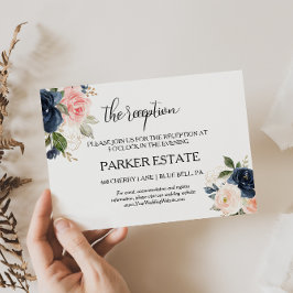 Convite Placa de Recepção de casamento Floral de Queda Exq