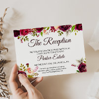 Placa de Recepção de casamento Floral Simples Burg