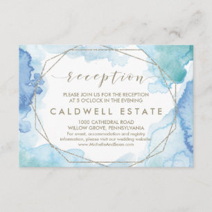 Convite Placa de Recepção de casamento Geométrica de Wa