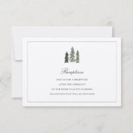 Convite Placa de Recepção de casamento Pine Forest