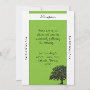 Convite Placa de Recepção de casamento primavera verde/pre
