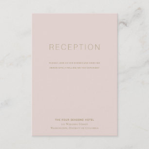 Convite Placa de Recepção de casamento Rosa Simples