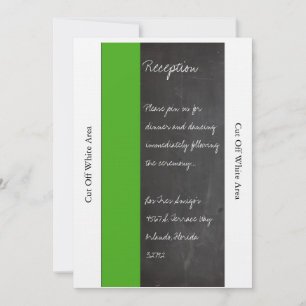 Convite Placa de Recepção de casamento Verde Chalkboard