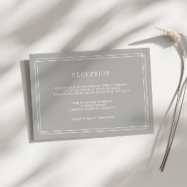 Convite Placa de recepção do eterno | Greige