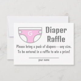Convite Placa de receptáculo do Chá de fraldas Raffle, Fra