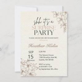 Convite Placa de Reforma de Surpresa Floral Russa Online