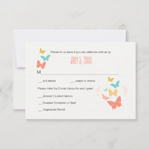 Convite Placa de resposta à Canvas borboleta