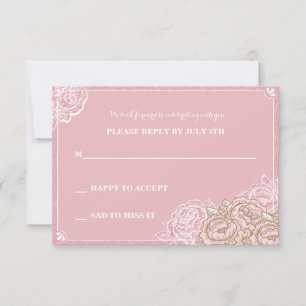 Convite Placa de resposta de Rosas de memória de cabo Vin