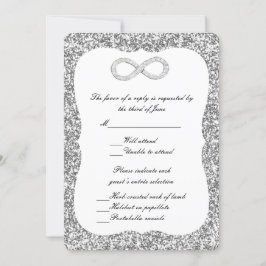 Convite Placa de Resposta Infinita do Diamond com Glitter