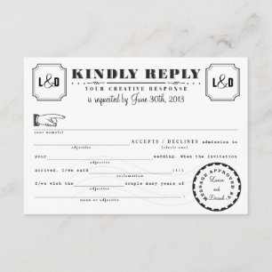 Convite Placa de resposta Telegram Libs Preta e Branco