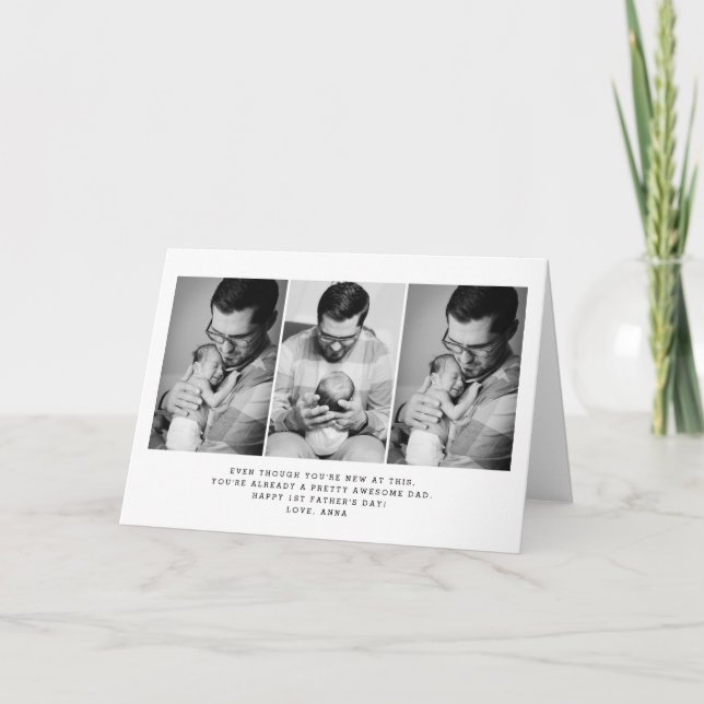 Convite Placa de saudação de Dia de os pais dobrada 1 (Frente)