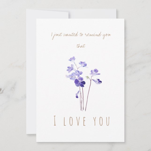 Convite placa de saudação de prirose da capa púrpura de aq (Frente)