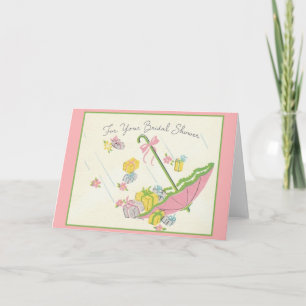 Convite Placa de saudação do Chá de panela retrô