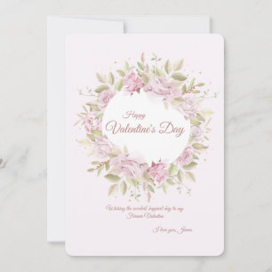 Convite Placa de saudação do Dia de os namorados Rosa