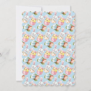 Convite Placa de saudação plana de critérios de páscoa