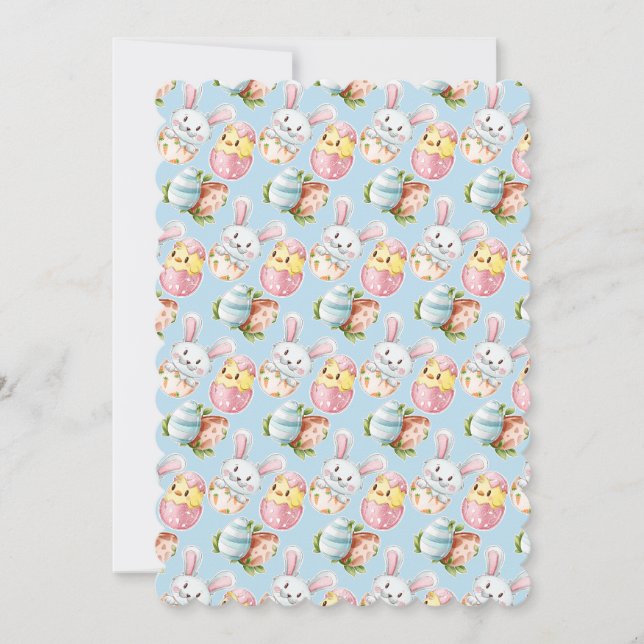 Convite Placa de saudação plana de critérios de páscoa (Frente)